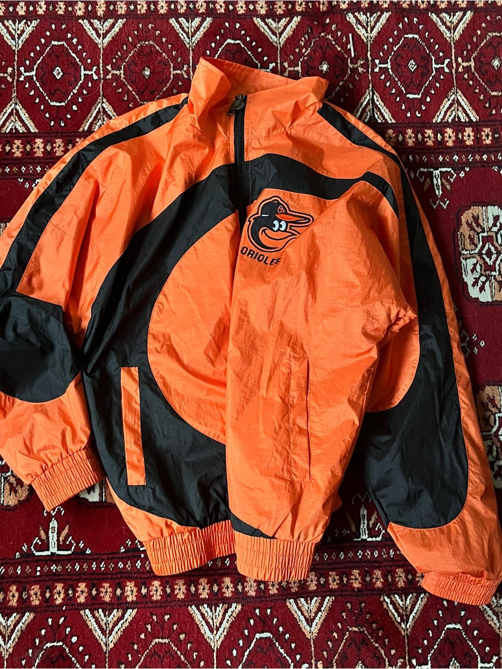 Baltimore Orioles Heritage Pro Player Orange and Black Retro Team Jacket